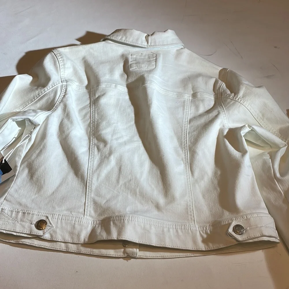 Wax Jean White Denim Jacket Plus 1xl NWT - Picture 6 of 9